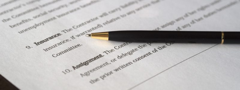 pen and contract